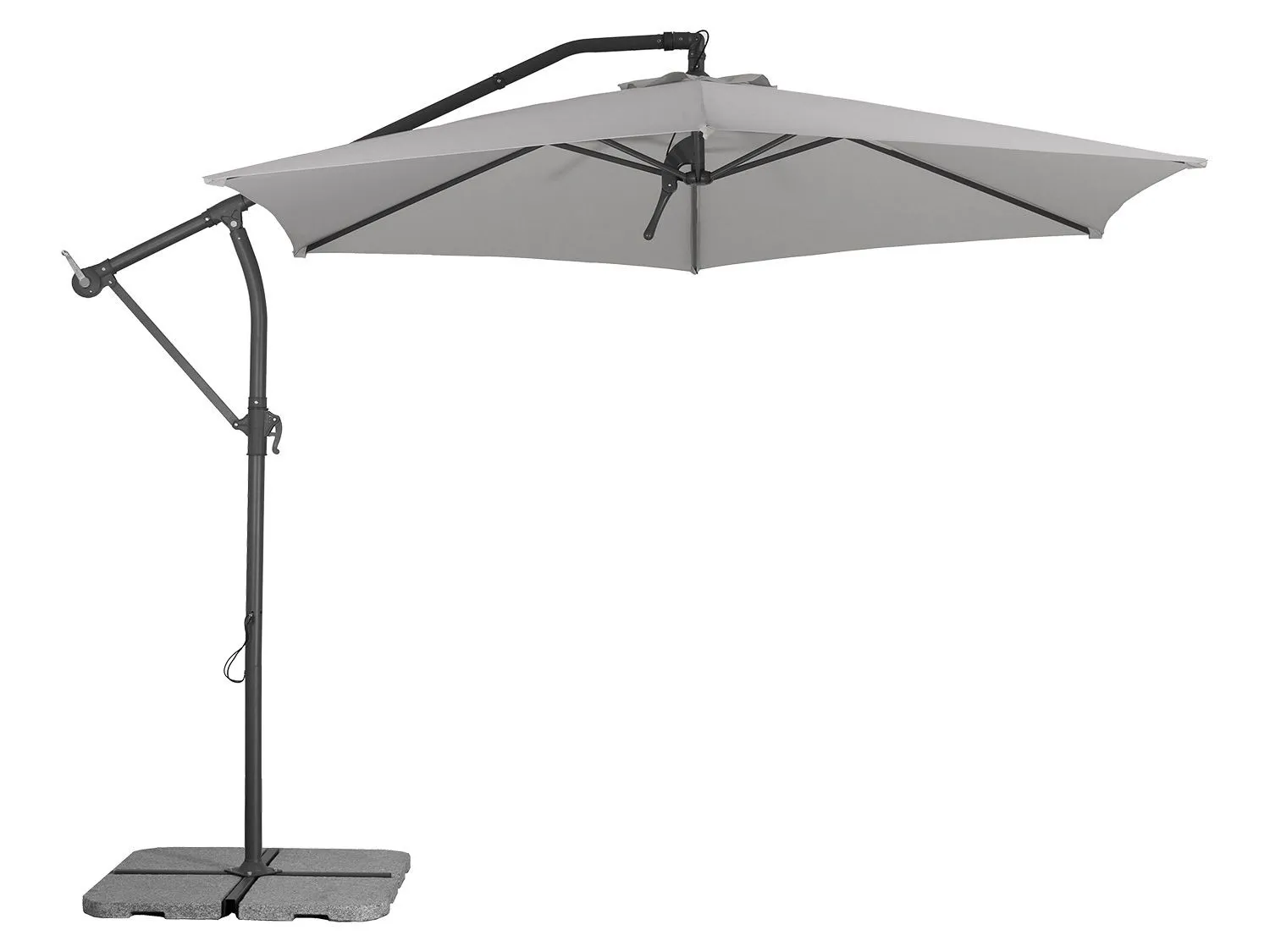 Schneider Parasol déporté »Palmera«, 6 pièces, 300 cm de diamètre, indice de protection UV 80+, housse de protection